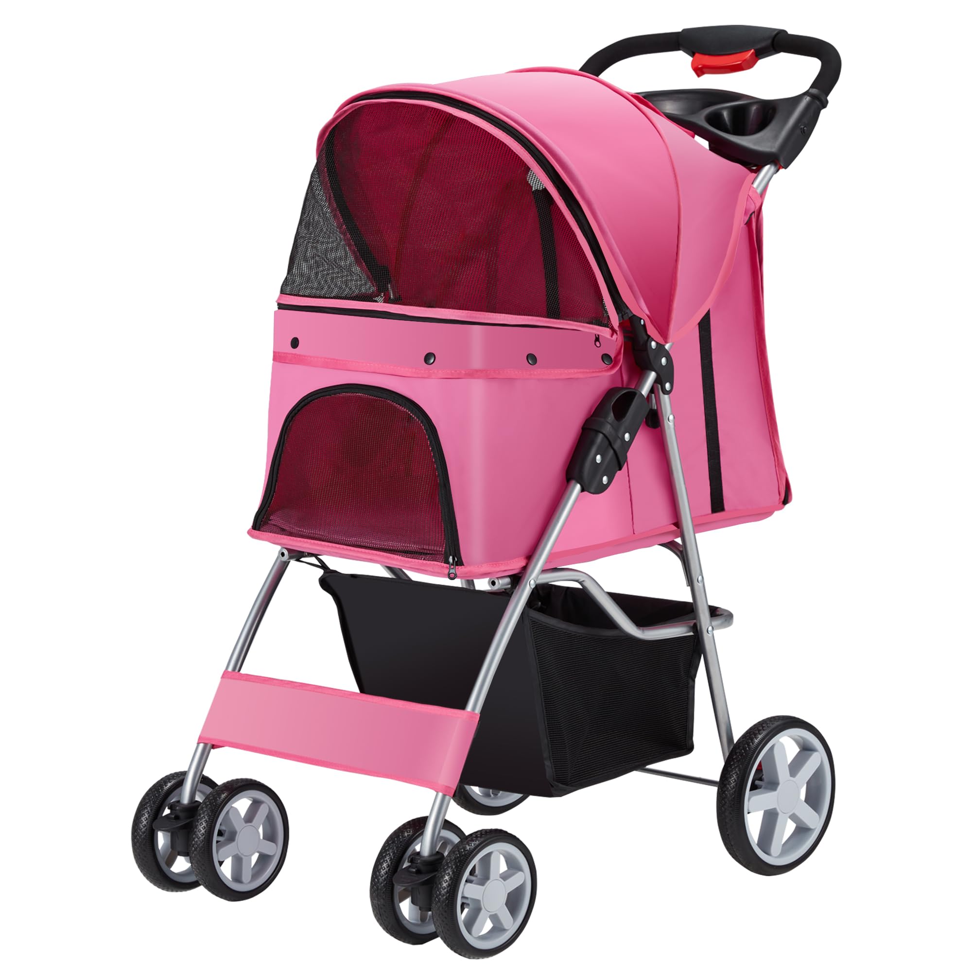 Amazon.com : Azaeahom Pet Stroller, 4 Wheels Pet Strolling Cart